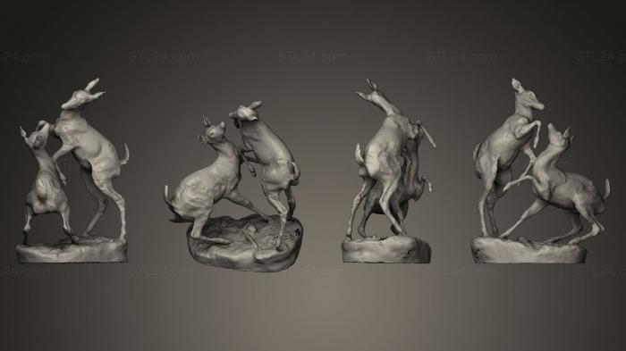 Animal figurines (deers, STKJ_0222) 3D models for cnc